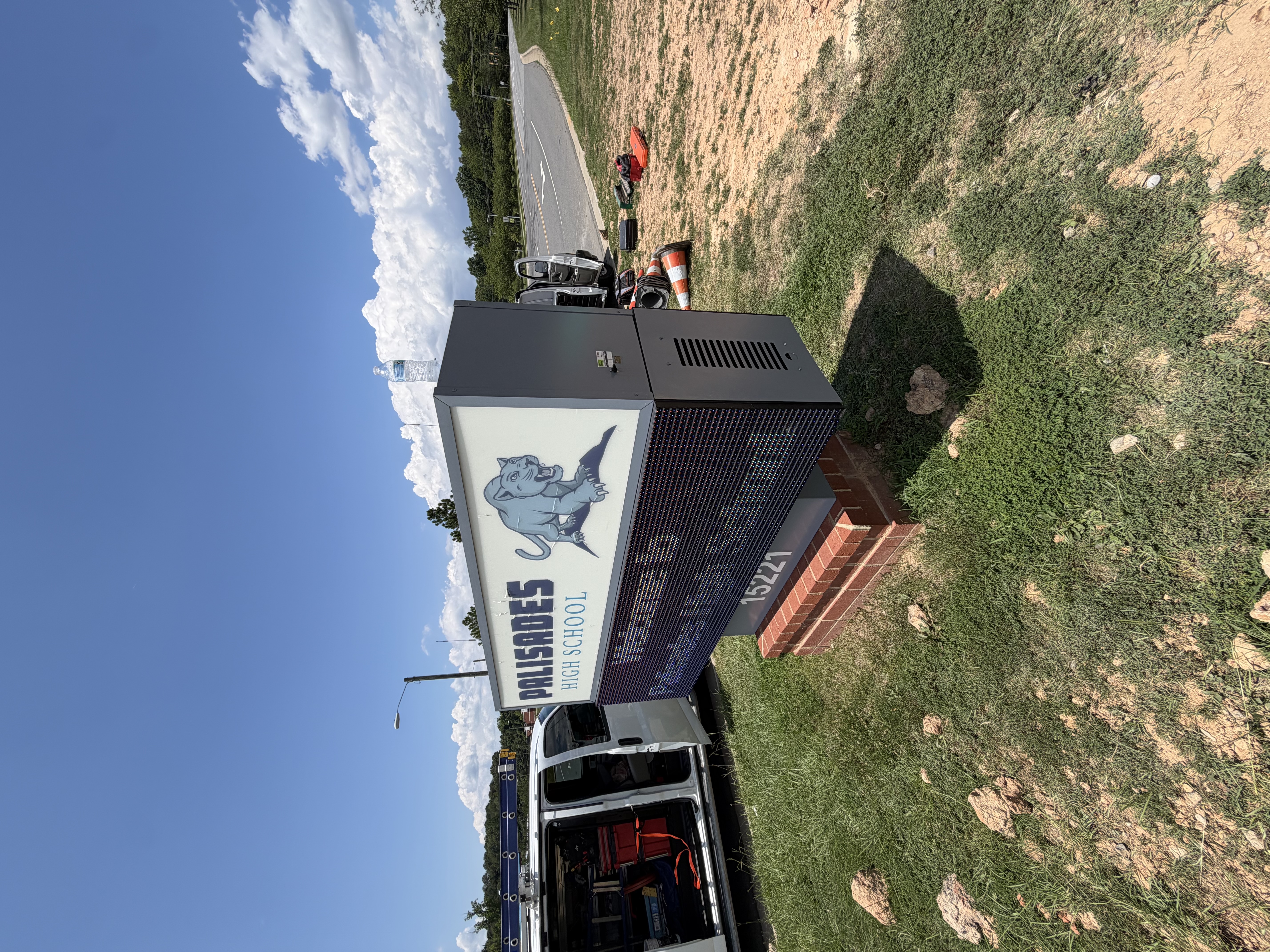 Palisades High School Sign Electrical Repair